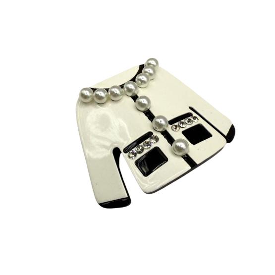 Broszka ozdobna sweterek z perłą