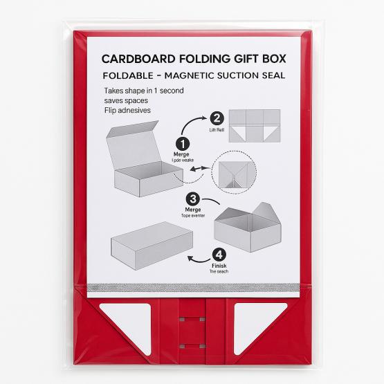 Ekskluzywne pudełko  czerwone na  magnes S