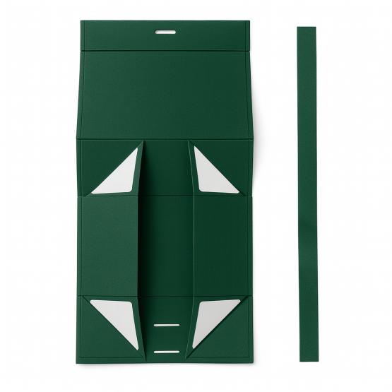 Ciemnozielone pudełko prezentowe  S