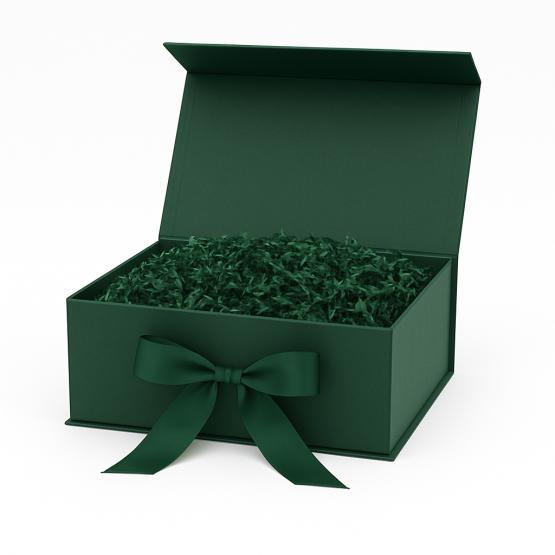 Ciemnozielone pudełko prezentowe  S