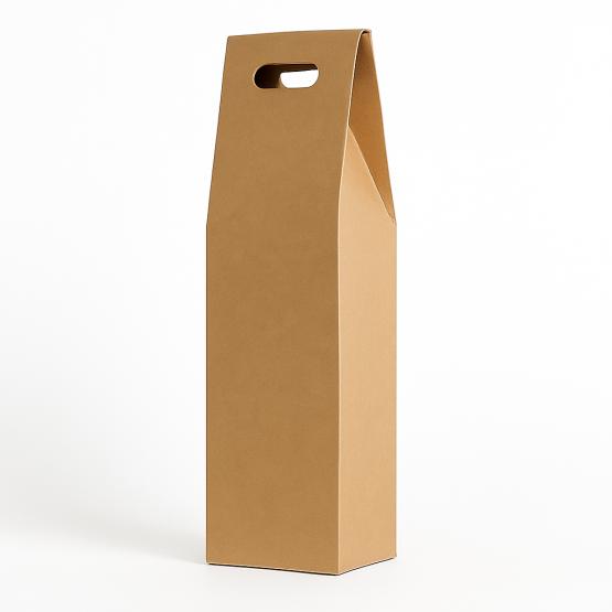 Pudełko na wino kraft z okienkiem