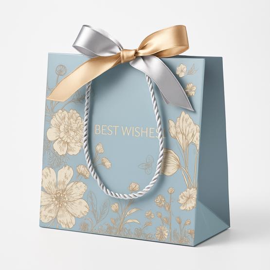 Torba prezentowa bękitna z nadrukie L