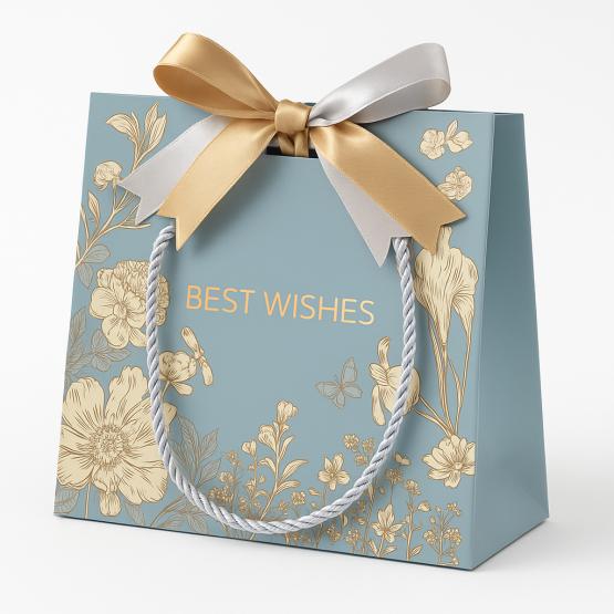 Torba prezentowa bękitna z nadrukie L