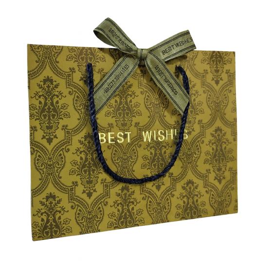 Torba prezentowa oliwkowa z nadrukie  S