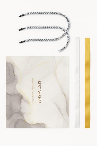 Torba prezentowa szaro złota z nadrukie M