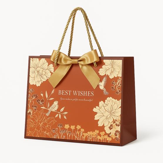 Torba prezentowa pomarańczowa z nadrukiem XL