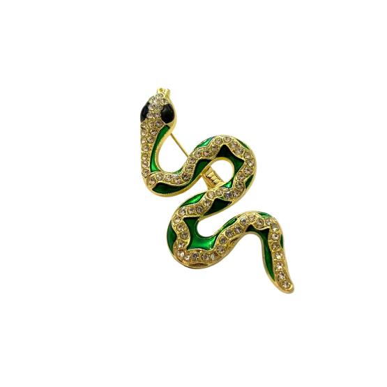 Broszka kolorowa żmija