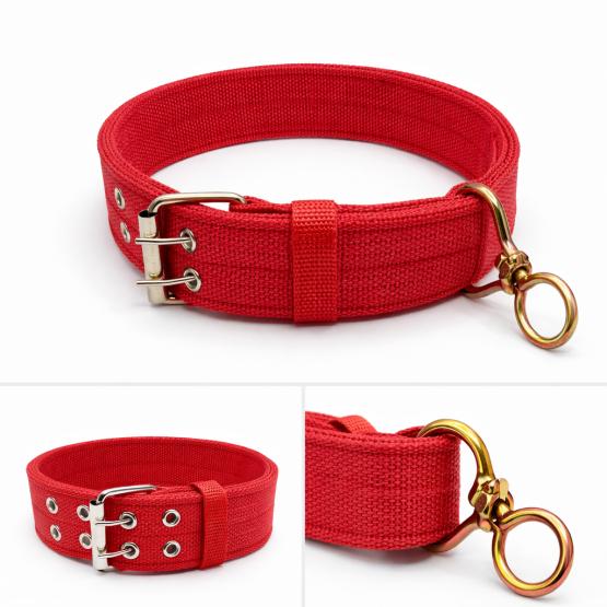 Obroża 4 cm czerwona