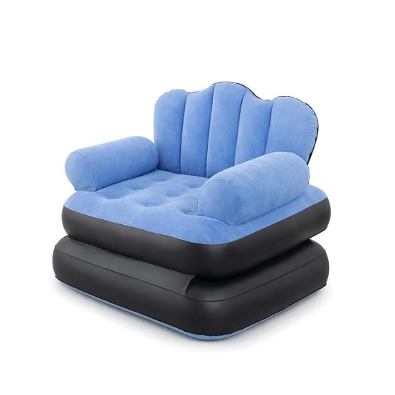 Dmuchany fotel rozkładany niebieski