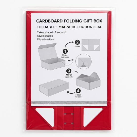 Ekskluzywne pudełko XL czerwone na magnes