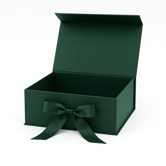 Ekskluzywne pudełko S zielone na magnes