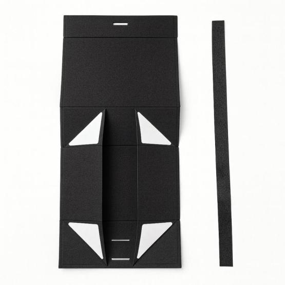 Ekskluzywne pudełko S czarne na magnes