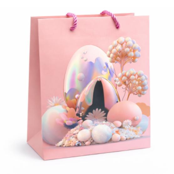 Torba prezentowa koralowa WIELKANOC jajko