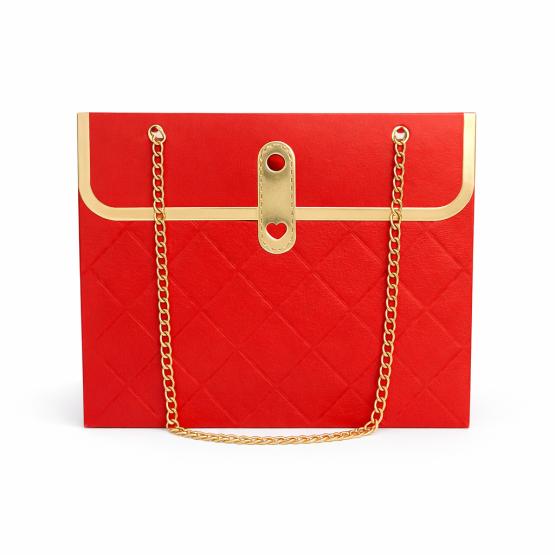 Flower box Torebka na kwiaty i prezent czerwona