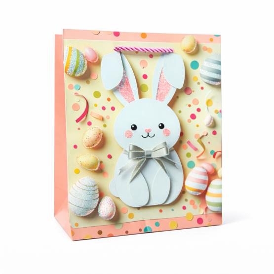 Torba prezentowa królik w muszce WIELKANOC