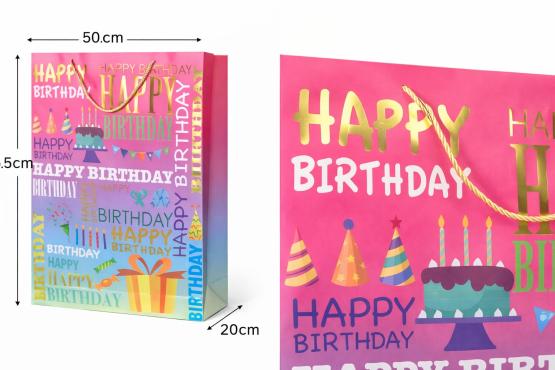 Torba prezentowa HAPPY BIRTHDAY multikolor XXXXL