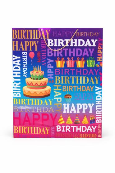 Torba prezentowa HAPPY BIRTHDAY multikolor XXXXL