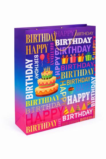 Torba prezentowa HAPPY BIRTHDAY multikolor XXXXL