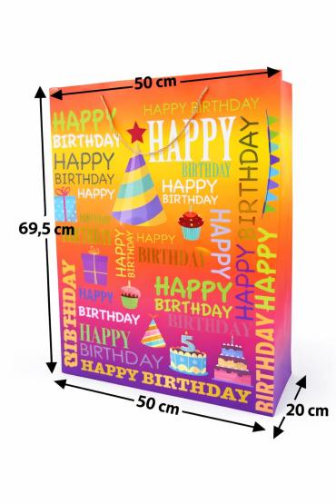 Torba prezentowa HAPPY BIRTHDAY multikolor XXXXL