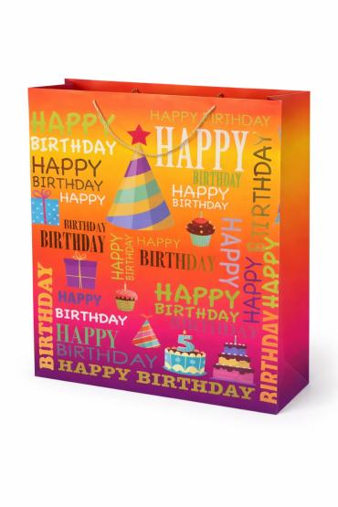 Torba prezentowa HAPPY BIRTHDAY multikolor XXXXL