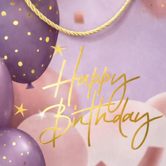 Torba prezentowa urodzinowa fioletowa balony XXXXL