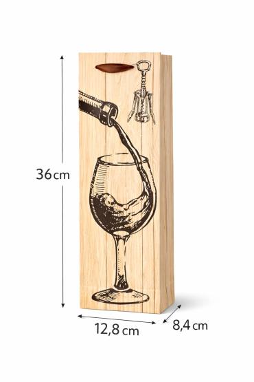 Torba na wino kieliszek korkociąg
