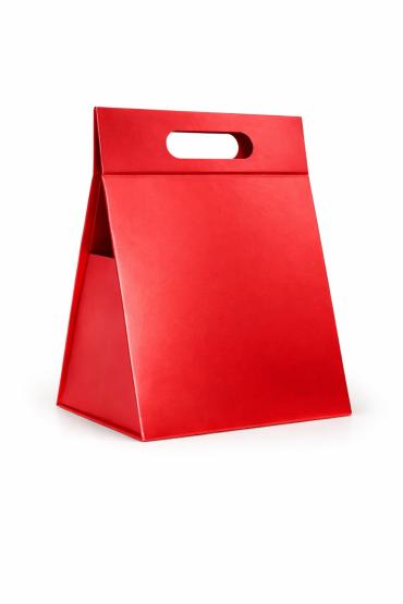 Pudełko  Prezentowe M Trójkąt Torba Czerwona