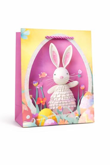 Torba prezentowa królik w sukience WIELKANOC