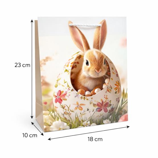 Torba prezentowa  jasny seledyn WIELKANOC królik
