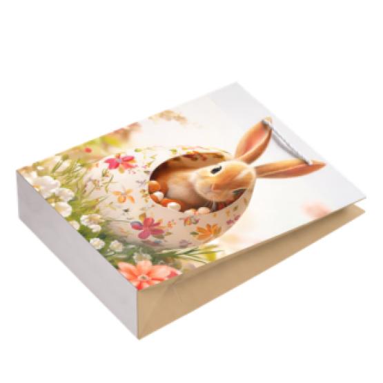 Torba prezentowa  jasny seledyn WIELKANOC królik