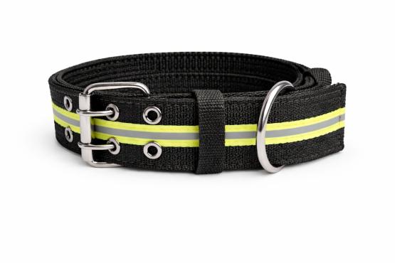 Obroża z odblaskiem 5 cm czarna