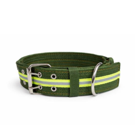 Obroża z odblaskiem 5 cm zielona