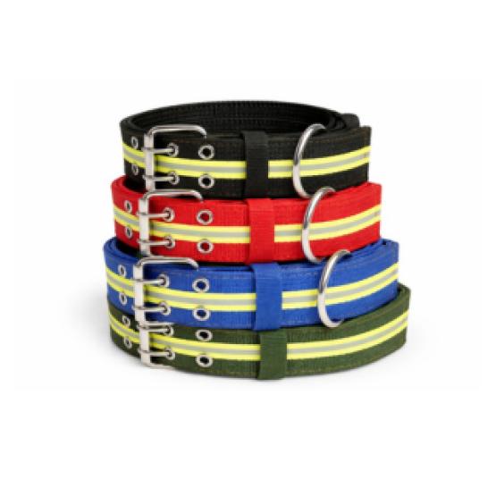 Obroża z odblaskiem 5 cm zielona