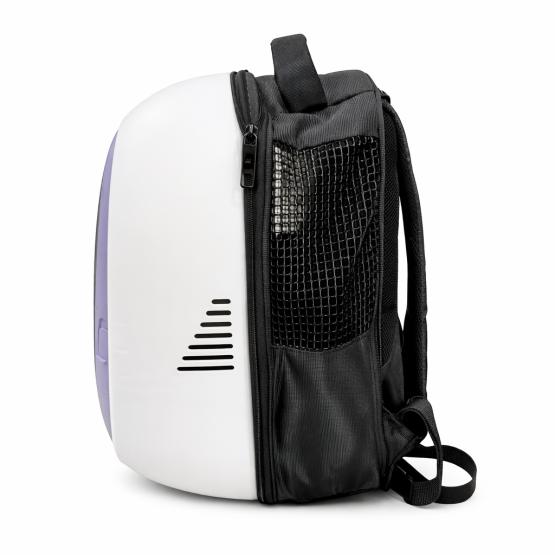 Transporter z szybką dla zwierząt fioletowy