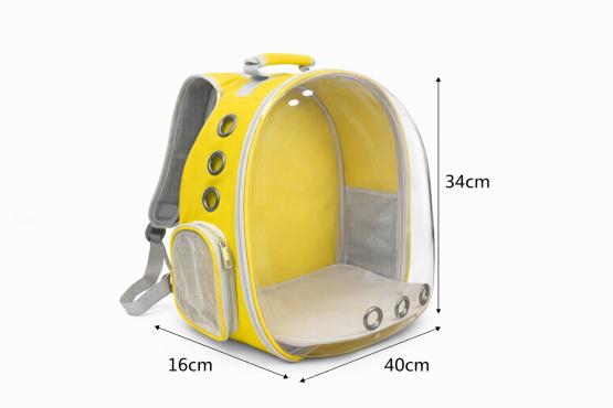 Transporter plecak przezroczysty żółty