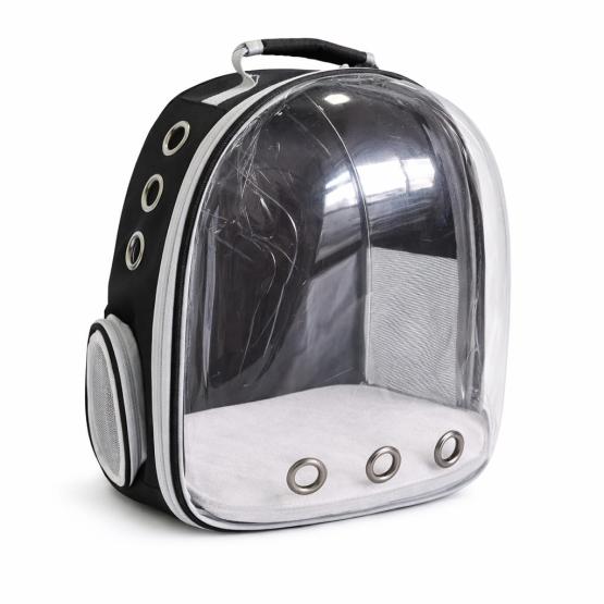 Transporter plecak przezroczysty czarny 