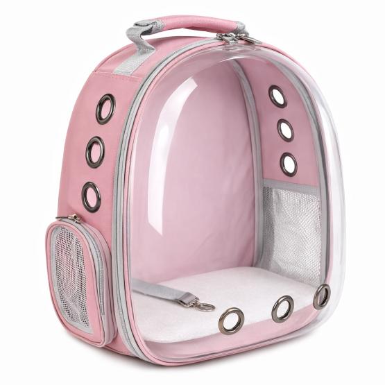 Transporter plecak przezroczysty pudrowy róż