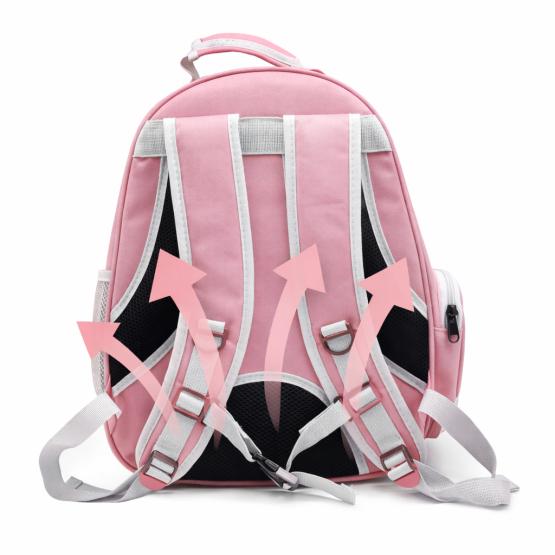 Transporter plecak przezroczysty pudrowy róż