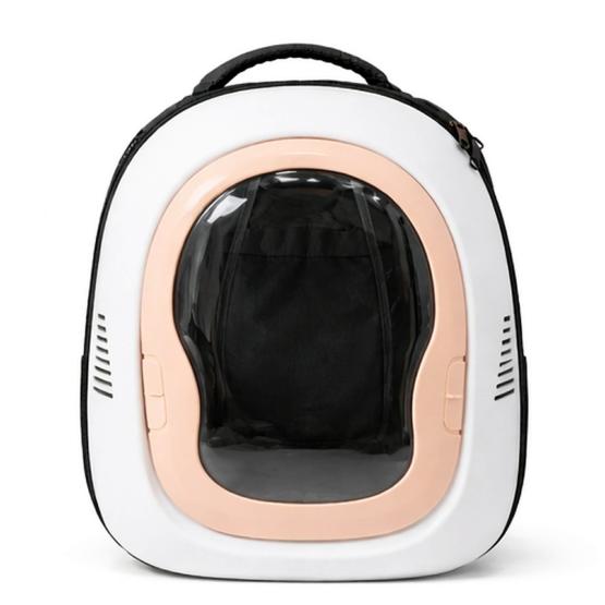 Transporter z szybką dla zwierząt łososiowy