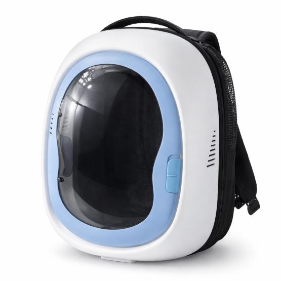 Transporter z szybką dla zwierząt błękitny (1)