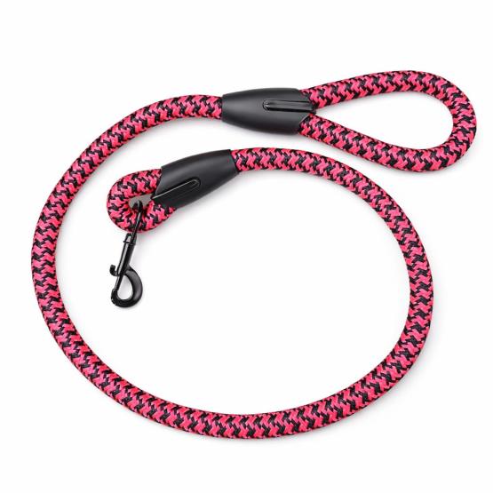 Smycz dla zwierząt 1,8 x 120 cm róż czarny (1)