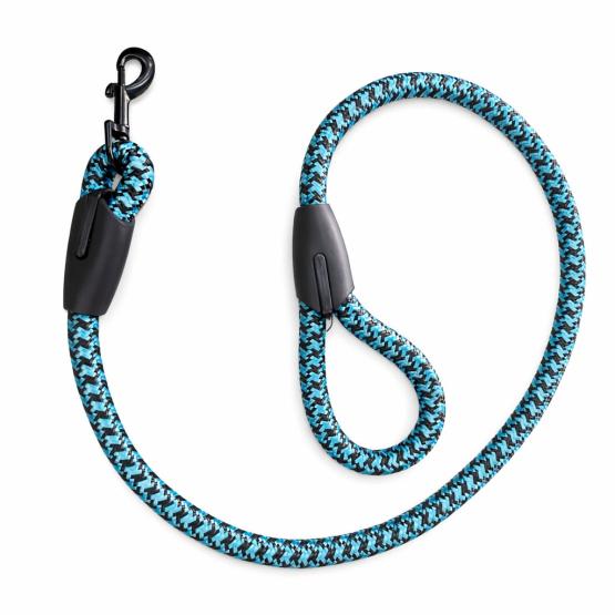 Smycz dla zwierząt 1,8 x 120 cm turkus czarny (1)