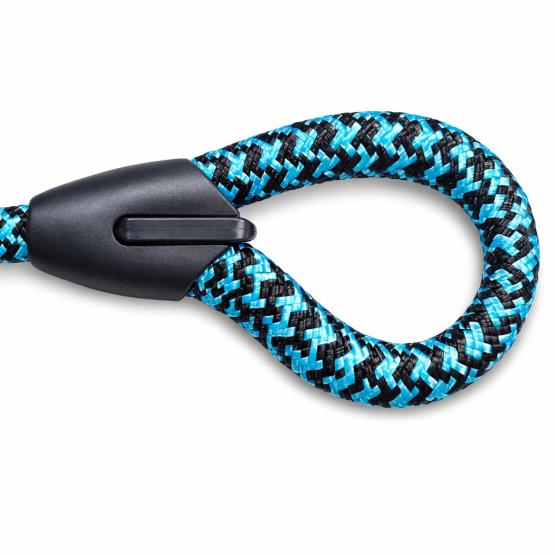 Smycz dla zwierząt 1,8 x 120 cm turkus czarny (3)