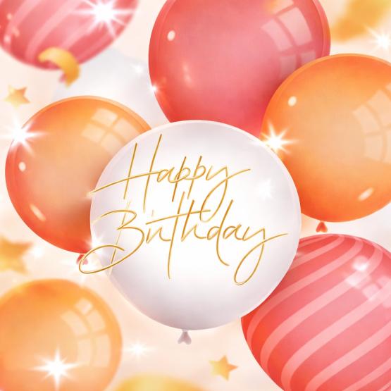 Torba prezentowa urodzinowa żółta balony XXXXL (2)