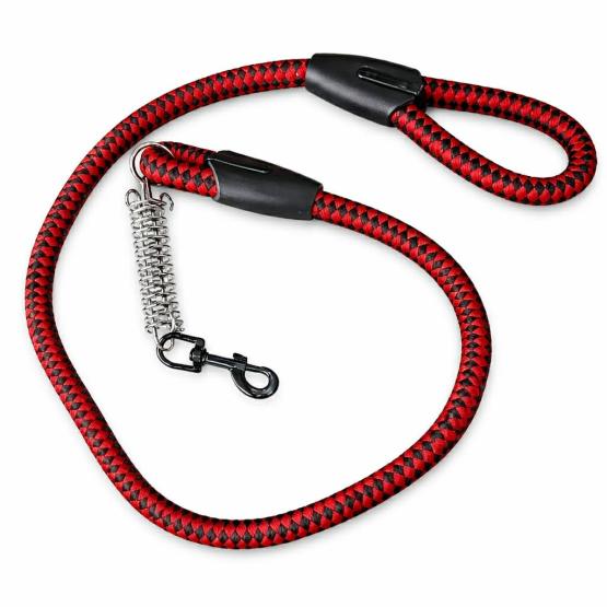 Smycz dla zwierząt czarno czerwona (1)
