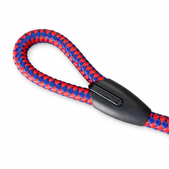 Smycz dla zwierząt czerwony z niebieskim (2)