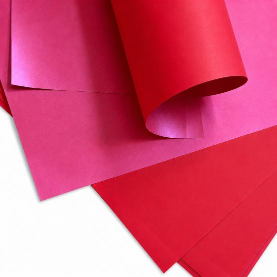Papier 38x53 cm perłowo czerwony 128g (2)