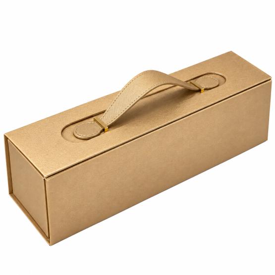 Pudełko magnetyczne na wino złote (1)
