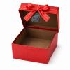 Pudełko kwadrat PREMIUM czerwone zestaw 3 szt