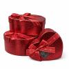 Pudełko serce PREMIUM czerwone zestaw 3 szt.